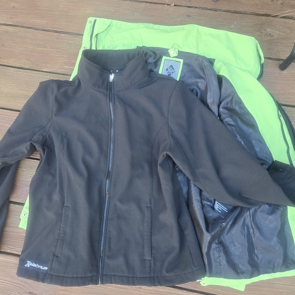 Platinum by Zeroxposur- Women's- Lime Green/ Black- 2 in 1- Jacket- Size Large - Picture 11 of 13